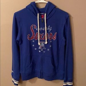 76ers zip up hoodie